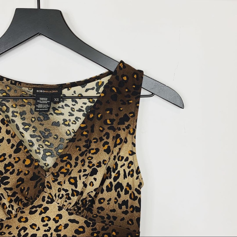 BCBGMaxAzria • sleeveless leopard print dress